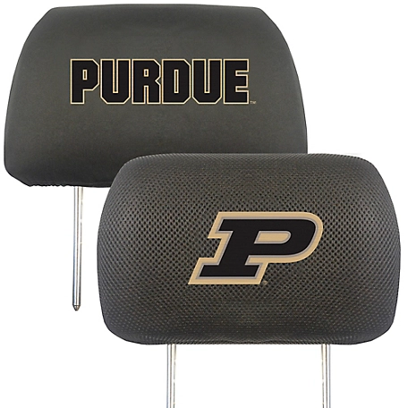 Fanmats Purdue Boilermakers Embroidered Head Rest Covers, 2-Pack