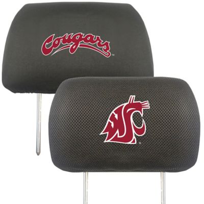 Fanmats Washington State Cougars Embroidered Head Rest Covers, 2-Pack