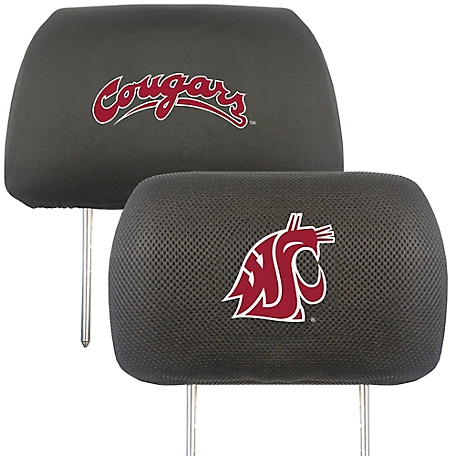 Fanmats Washington State Cougars Embroidered Head Rest Covers, 2-Pack