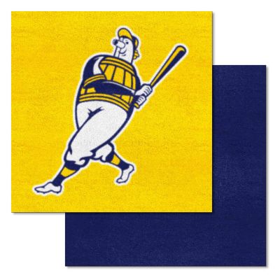 Fanmats Milwaukee Brewers Team Carpet Tiles, 28234