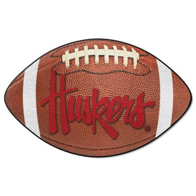 Fanmats Nebraska Cornhuskers Football Shaped Mat