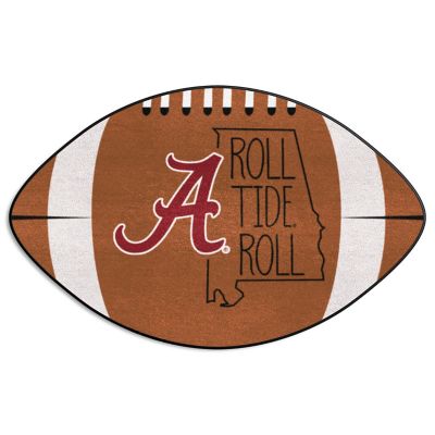 Fanmats Alabama Crimson Tide Southern Style Football Shaped Mat