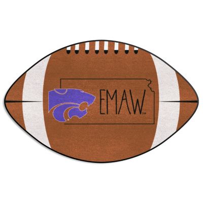 Fanmats Kansas State Wildcats Football Shaped Mat, Southern Style
