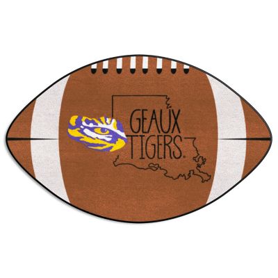 Fanmats LSU Tigers Football Shaped Mat, Southern Style