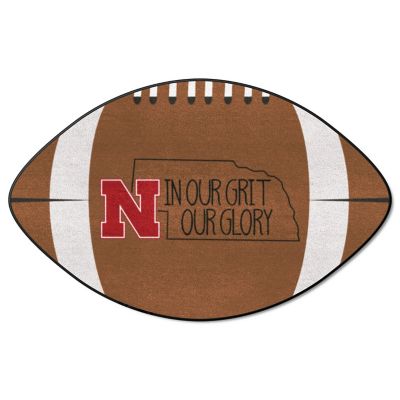 Fanmats Nebraska Cornhuskers Southern Style Football Shaped Mat