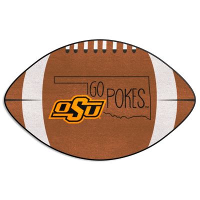 Fanmats Oklahoma State Cowboys Southern Style Football Shaped Mat
