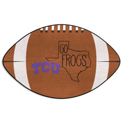 Fanmats TCU Horned Frogs Southern Style Football Shaped Mat