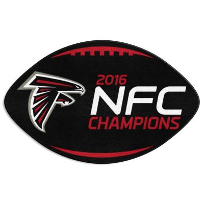 Fanmats Atlanta Falcons Football Shaped Mat, Black