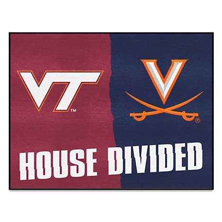 Fanmats Virginia Tech Hokies/Virginia Cavaliers House Divided Mat