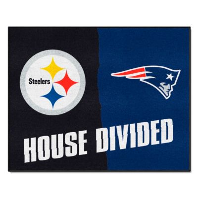 Fanmats Pittsburgh Steelers/New England Patriots House Divided Mat