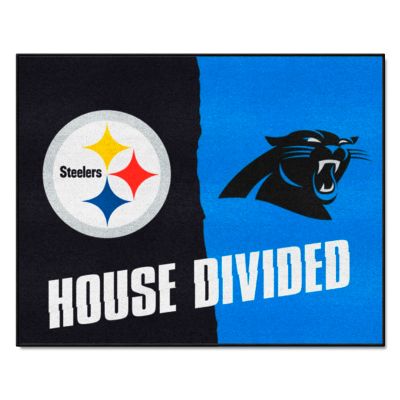 Fanmats Pittsburgh Steelers/Carolina Panthers House Divided Mat