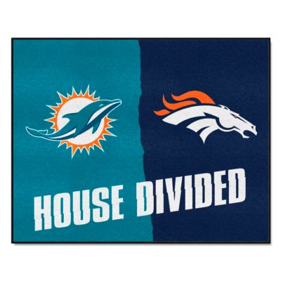 Fanmats Miami Dolphins/Denver Broncos House Divided Mat