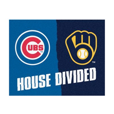 Fanmats Chicago Cubs/Milwaukee Brewers House Divided Mat