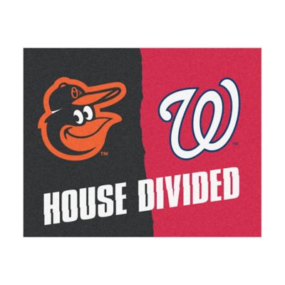 Fanmats Baltimore Orioles/Washington Nationals House Divided Mat