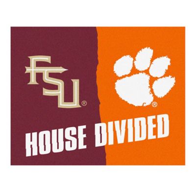 Fanmats Florida State Seminoles/Clemson Tigers House Divided Mat