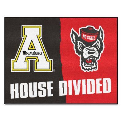 Fanmats NC State Wolfpack/Appalachian State Mountaineers House Divided Mat