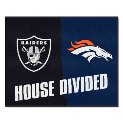 Fanmats Denver Broncos/Las Vegas Raiders House Divided Mat