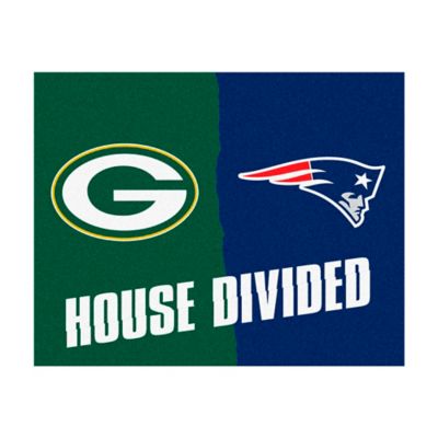 Fanmats Green Bay Packers/New England Patriots House Divided Mat