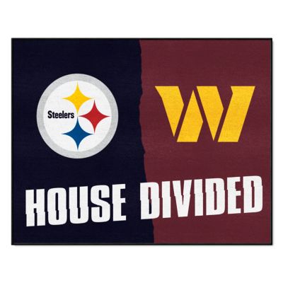 Fanmats Pittsburgh Steelers/Washington Commanders House Divided Mat