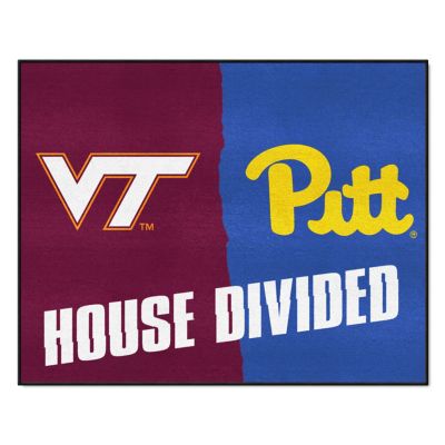 Fanmats Virginia Tech Hokies/Pitt Panthers House Divided Mat