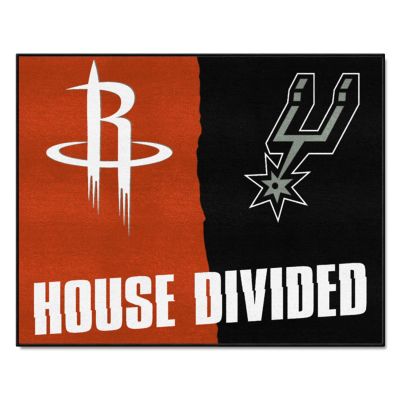 Fanmats Houston Rockets/San Antonio Spurs House Divided Mat