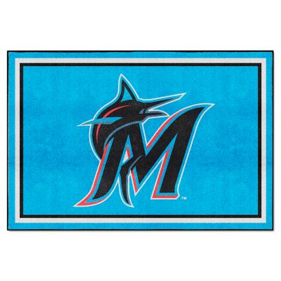 Fanmats Miami Marlins Rug, 5 ft. x 8 ft., 32783