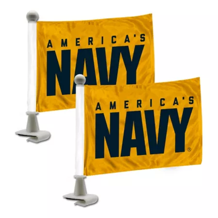 Fanmats US Navy Ambassador Flags 2 Pack Vehicle Emblems & Decals