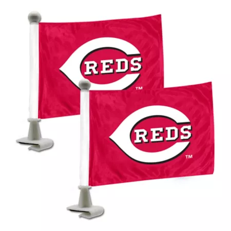 Fanmats - Cincinnati Reds Ambassador Flags 2-Pack Vehicle Emblems & Decals