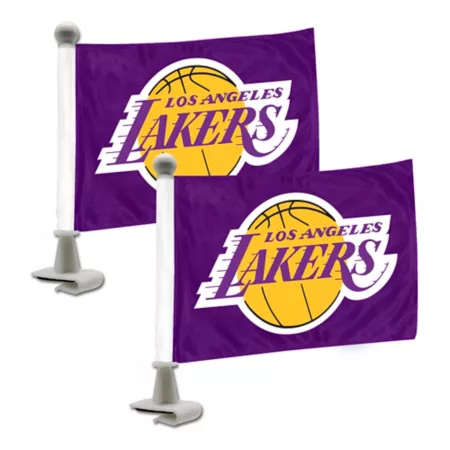 Fanmats Los Angeles Lakers Ambassador Flag 2 Pack Vehicle Emblems & Decals