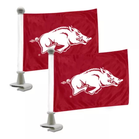 Fanmats Arkansas Razorbacks Ambassador Flags 2 Pack Vehicle Emblems & Decals