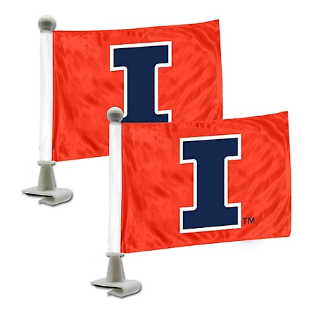 Fanmats Illinois Fighting Illini Ambassador Flags, 2-Pack
