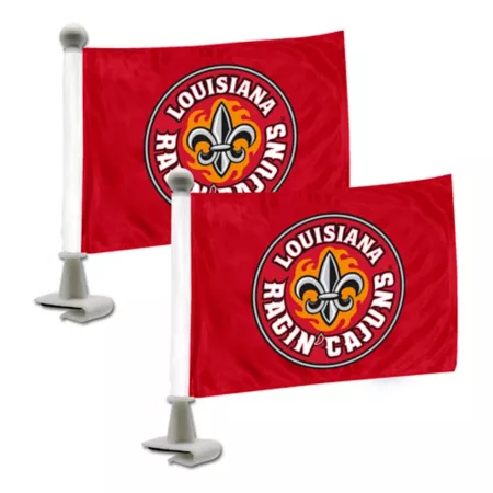 Fanmats Louisiana-Lafayette Ragin Cajuns Ambassador Flags 2-Pack Vehicle Emblems & Decals