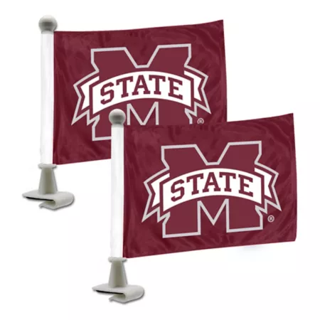 Fanmats Mississippi State Bulldogs Ambassador Flags 2-Pack Vehicle Emblems & Decals