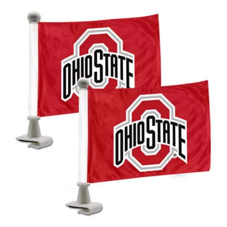 Fanmats Ohio State Buckeyes Ambassador Flag 2 Pack Vehicle Emblems & Decals