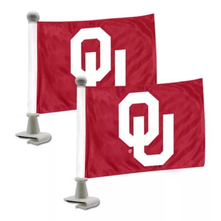 Fanmats Oklahoma Sooners Ambassador Flag 2 Pack Vehicle Emblems & Decals