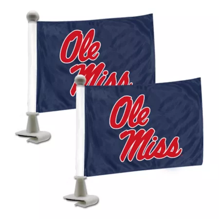 Fanmats Ole Miss Rebels Ambassador Flags 2-Pack Vehicle Emblems & Decals