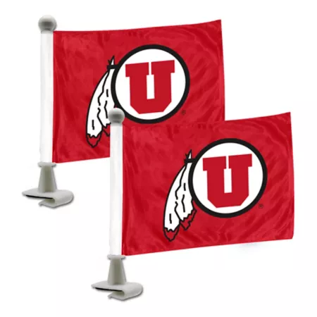 Fanmats Utah Utes Ambassador Flags 2-Pack Vehicle Emblems & Decals