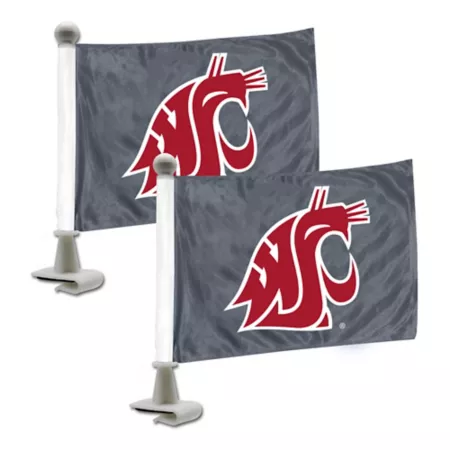 Fanmats Washington State Cougars Ambassador Flags 2-Pack Vehicle Emblems & Decals