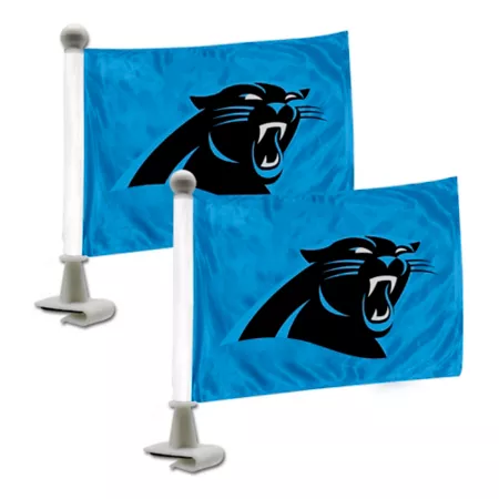 Fanmats - Carolina Panthers Ambassador Flags 2-Pack Vehicle Emblems & Decals