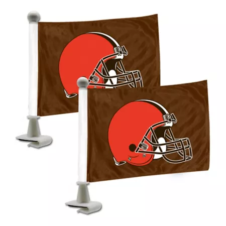 Fanmats Cleveland Browns Ambassador Flags 2-Pack Vehicle Emblems & Decals