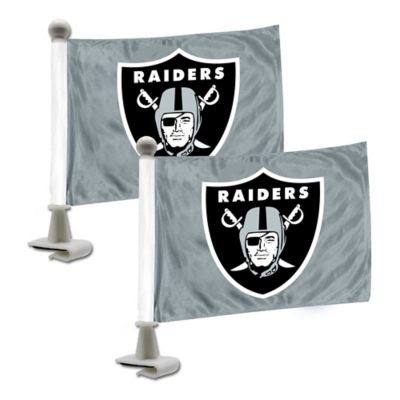 Fanmats Las Vegas Raiders Ambassador Flags, Silver, 2-Pack