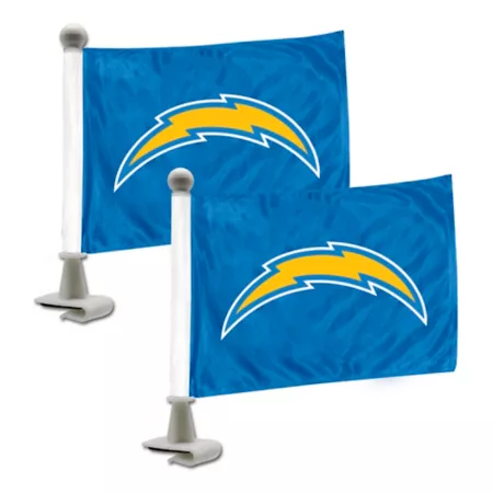 Fanmats Los Angeles Chargers Ambassador Flag 2 Pack Vehicle Emblems & Decals