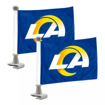 Fanmats Los Angeles Rams Ambassador Flag 2 Pack Vehicle Emblems & Decals