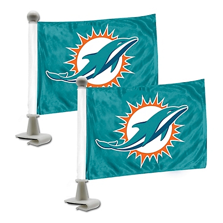 Fanmats Miami Dolphins Ambassador Flags, 2-Pack
