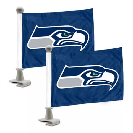 Fanmats Seattle Seahawks Ambassador Flags 2-Pack Vehicle Emblems & Decals