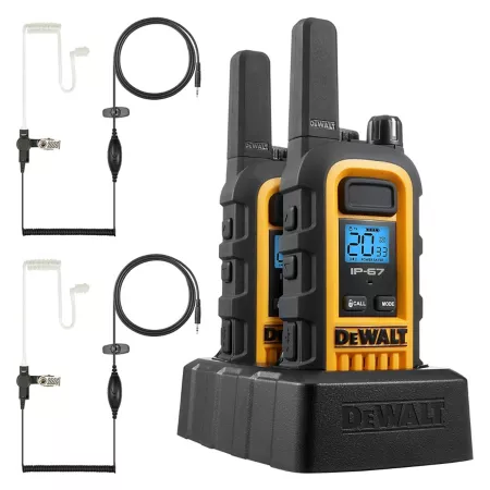 DeWALT 1W FRS radio with headsets 1 pair 1DXFRS300-SV1 Two-Way Radios