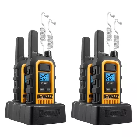 DeWALT 1W FRS Radio with Earphones 2-Pack Two-Way Radios