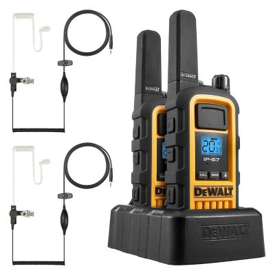 DEWALT 2W FRS Radio with Headsets, 2-Pack, 1DXFRS800-SV1
