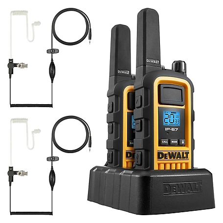 DeWALT 2W FRS Radio with Headsets. 1 Pair, 1DXFRS800-SV1