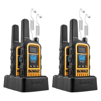 DeWALT 2W FRS Radio (2 Pair) with Headset, 2DXFRS800-SV1